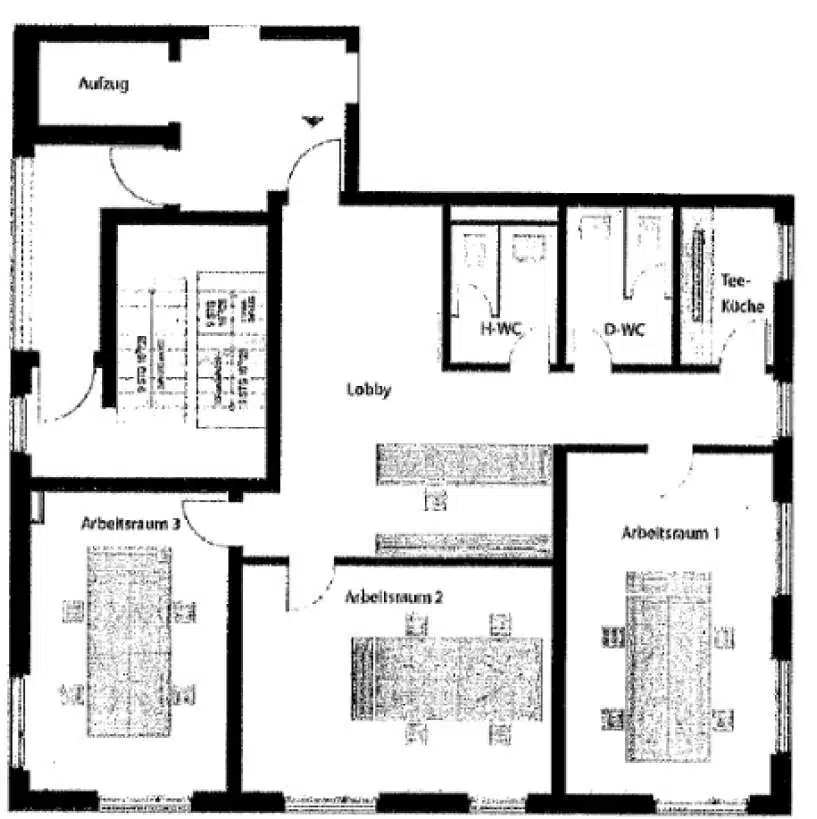 Grundriss - Repräsentative Bürofläche im 3. OG – modern, hell und ruhig in Berlin-Zehlendorf – provisionsfrei!